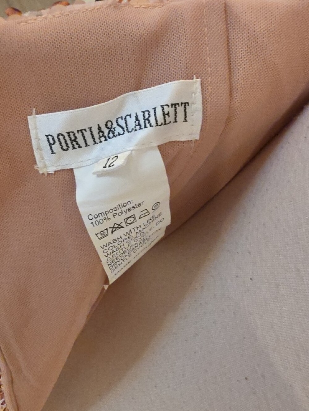 Portia and Scarlett Rose Gold Sequin Strapless Mermaid Gown size 12 New with tag - Picture 10 of 14